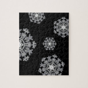 Silver Snowflake Jigsaw Puzzle