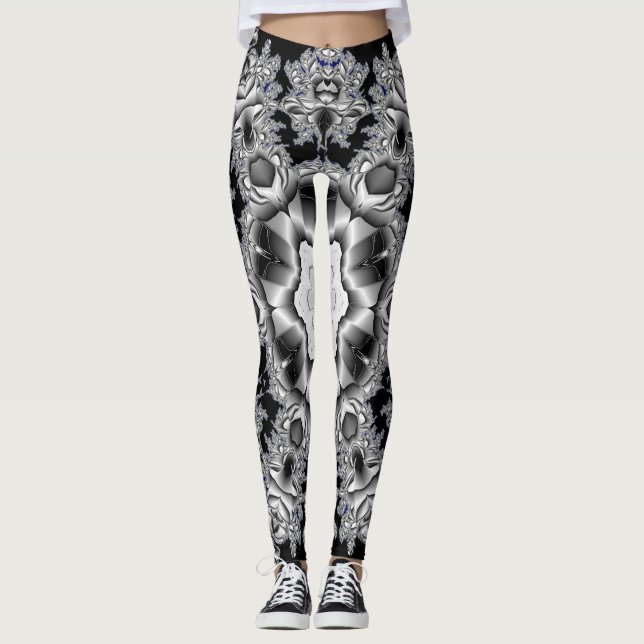 Silver Snowflake Leggings (Front)