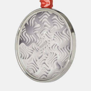 silver snowflake metal tree decoration