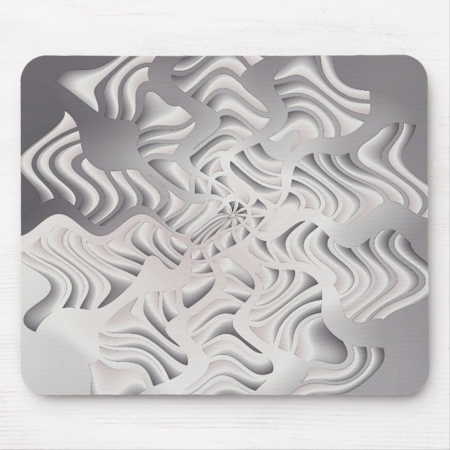 silver snowflake mouse mat (Front)