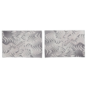 silver snowflake pillowcase