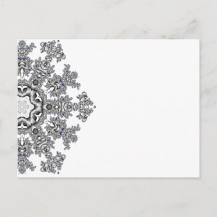Silver Snowflake Postcard