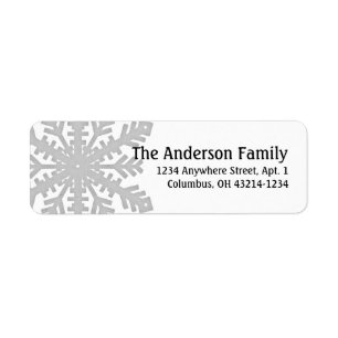 Silver Snowflake :: Return Address Labels