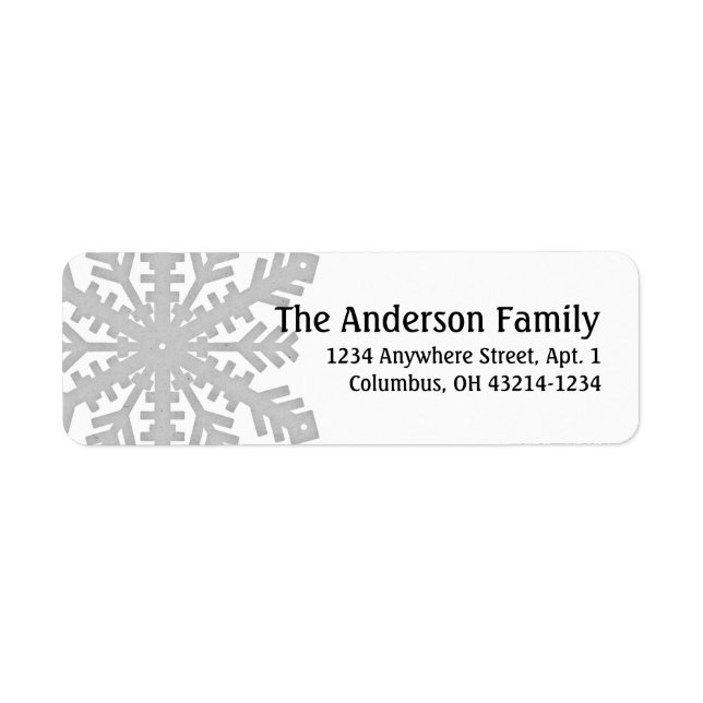 Silver Snowflake :: Return Address Labels (Front)