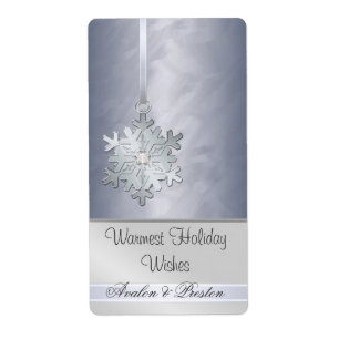 Silver Snowflake Silver Jewel Holiday Wine