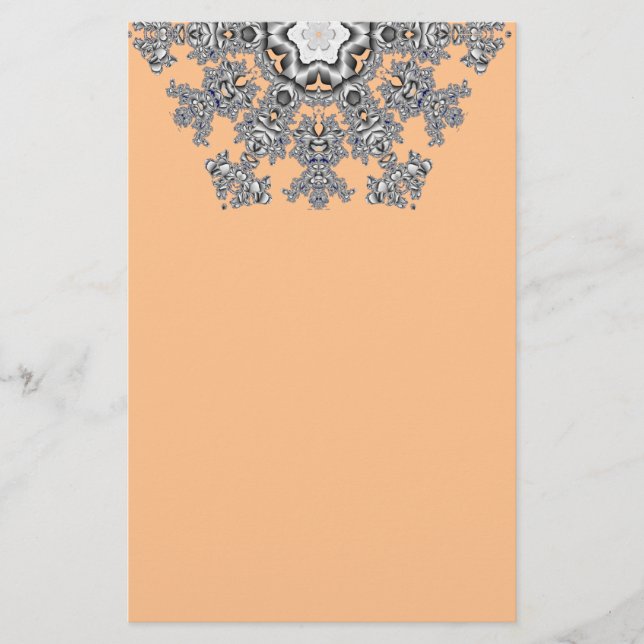 Silver Snowflake Stationery (Front)