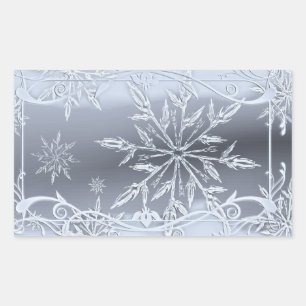 Silver snowflake sticker