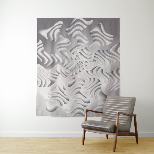 silver snowflake tapestry (In Situ)