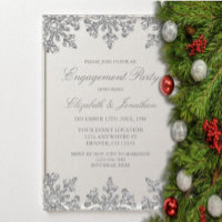 Silver Snowflake Winter Engagement Party