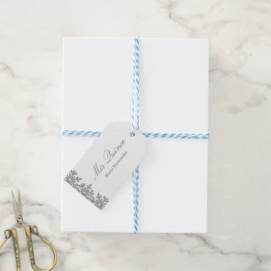 Silver Snowflake Winter Quinceanera Gift Tags