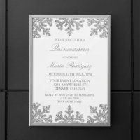 Silver Snowflake Winter Quinceanera