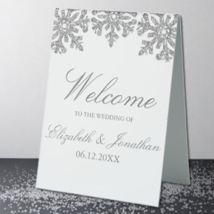 Silver Snowflake Winter Wedding