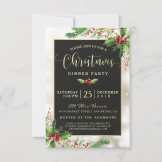 Silver Snowflakes | Christmas Party Invitation