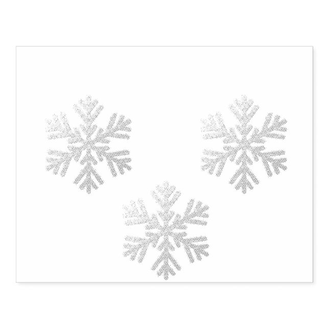 Silver snowflakes rubber stamp (Imprint)