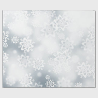 Silver Snowflakes Wrapping Paper
