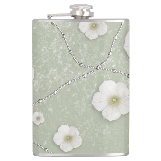 Silver Spa Hip Flask (Front)