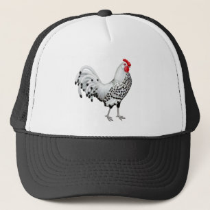 Silver Spangled Hamburg Rooster Hat