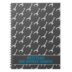 Silver Spanners Car Auto Mechanic Garage Workshop Notebook