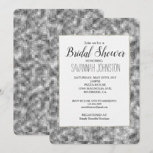Silver Sparkle Bridal Shower Invitation
