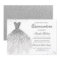 Silver Sparkle Dress Quinceanera Invitation