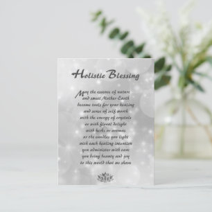 Silver Sparkle Holistic Blessing  Postcard