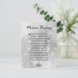 Silver Sparkle Holistic Blessing  Postcard