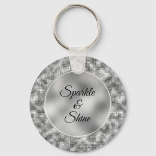 Silver Sparkle Key Ring