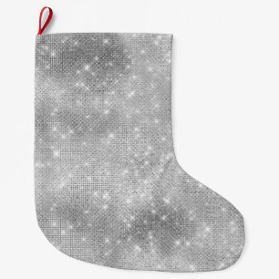 Silver Sparkle Large Christmas Stocking