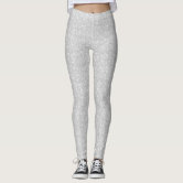 Silver Glitter Sparkles Leggings