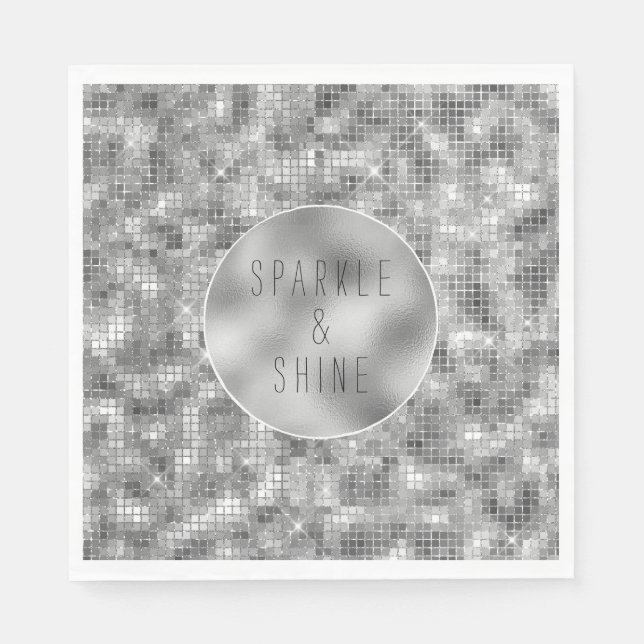 Silver Sparkle Napkin (Front)