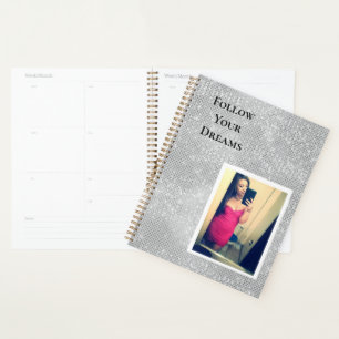 Silver Sparkle Your Photo Personalised Quote Planner