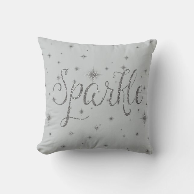Silver Sparkles Cushion (Front)