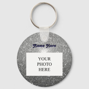 Silver Sparkles Custom Key Ring