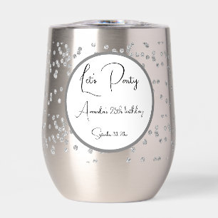 Silver Sparkles Fully Customisable Let's Party