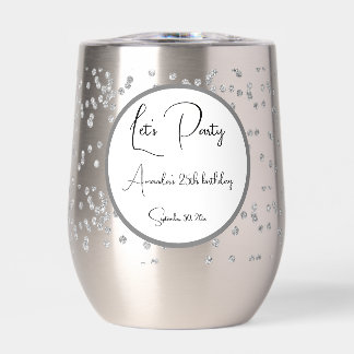Silver Sparkles Fully Customisable Let's Party