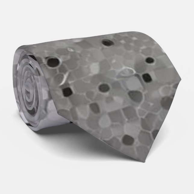 Silver Sparkling Sequin Neck Tie (Rolled)