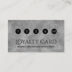 Silver Specks Paper Texture Loyalty Card