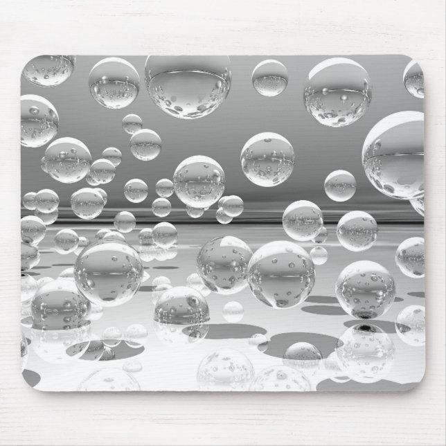 Silver Spheres Mouse Mat (Front)