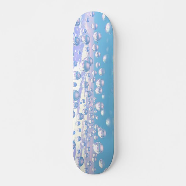 Silver Spheres - Retro Skateboard (Front)