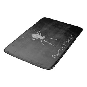 Silver Spider Halloween Bath Mat