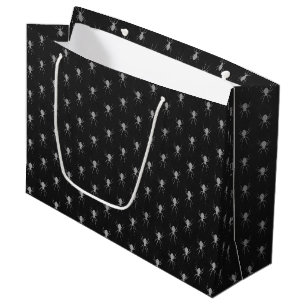 Silver Spider Halloween Large Gift Bag
