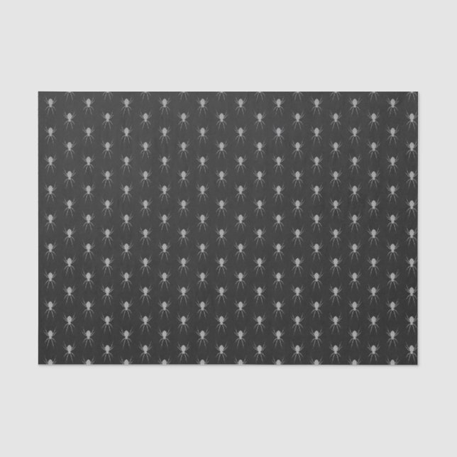 Silver Spider Halloween Tissue Paper (Front)