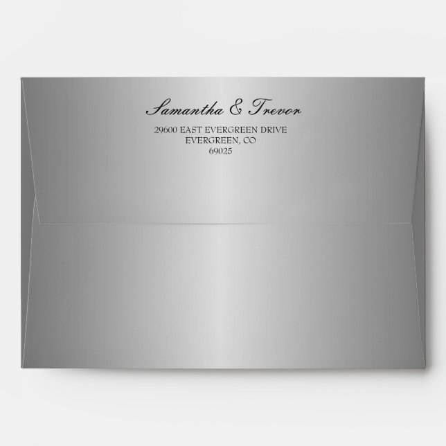 Silver Splendour Wedding Envelopes (Back (Top Flap))