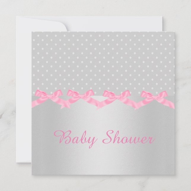 SILVER SPOT BABY SHOWER INVITATION (Front)