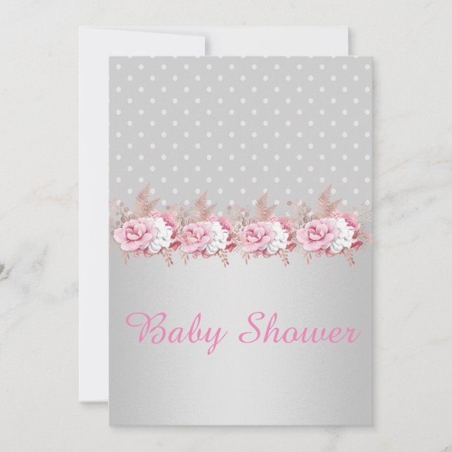 SILVER SPOT BABY SHOWER INVITATION (Front)