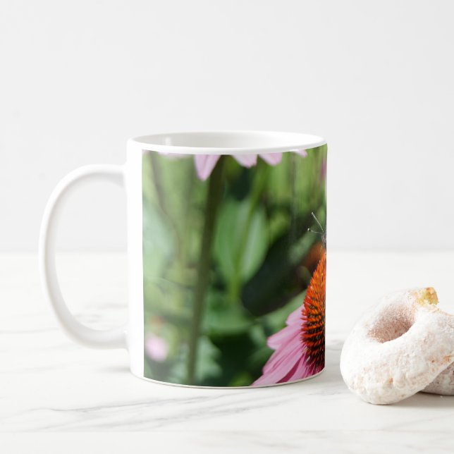 Silver spotted skipper butterfly coffee mug (With Donut)