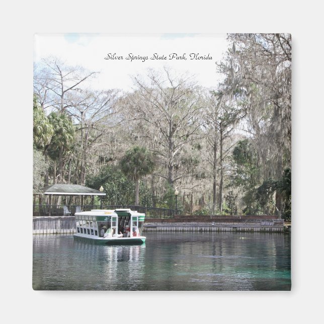 Silver Springs, Florida, Glass Bottom Boat Magnet (Front)