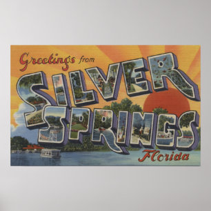 Silver Springs, Florida - Large Letter Scenes 2 Poster
