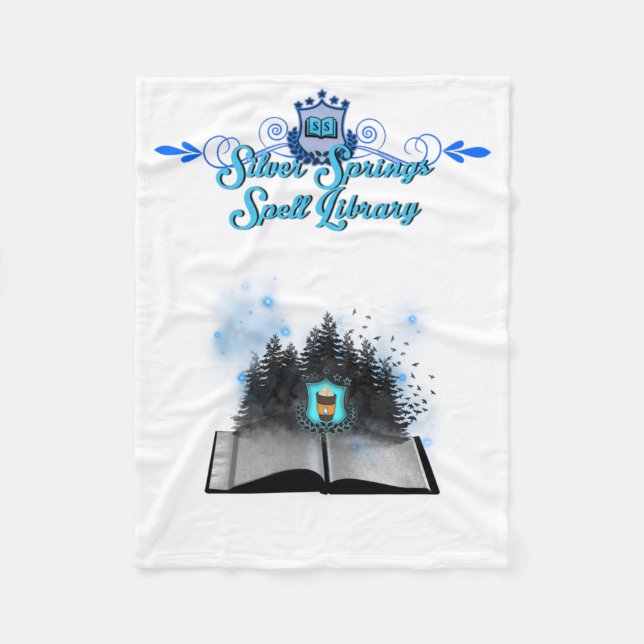 silver springs spell library fleece blanket (Front)