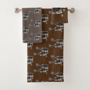 Silver spurs bath towel set